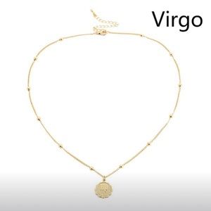 Virgo Constellation Gold Stainless Steel Necklace